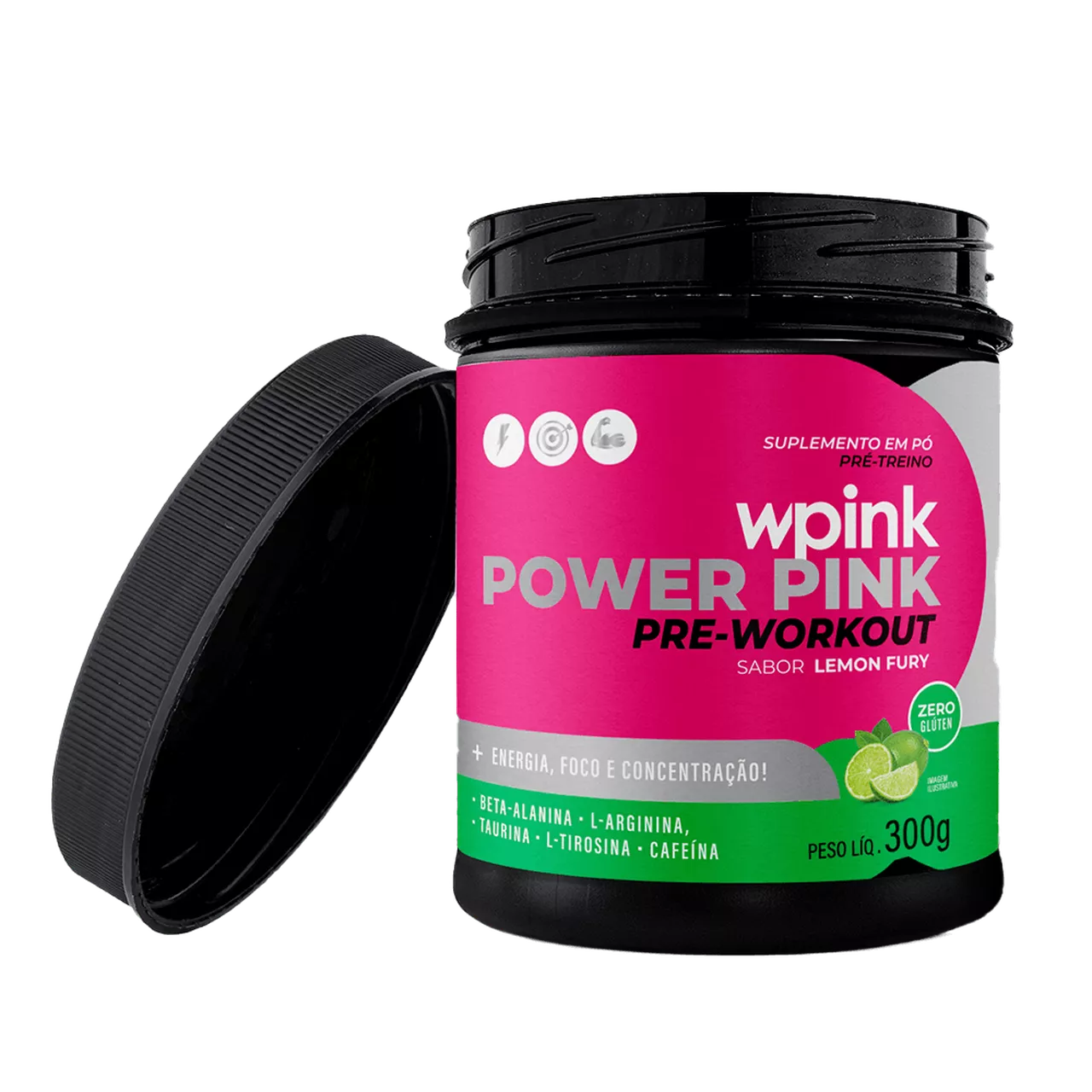 super power pink de limão - pré-treino – 300g - Imagem 2