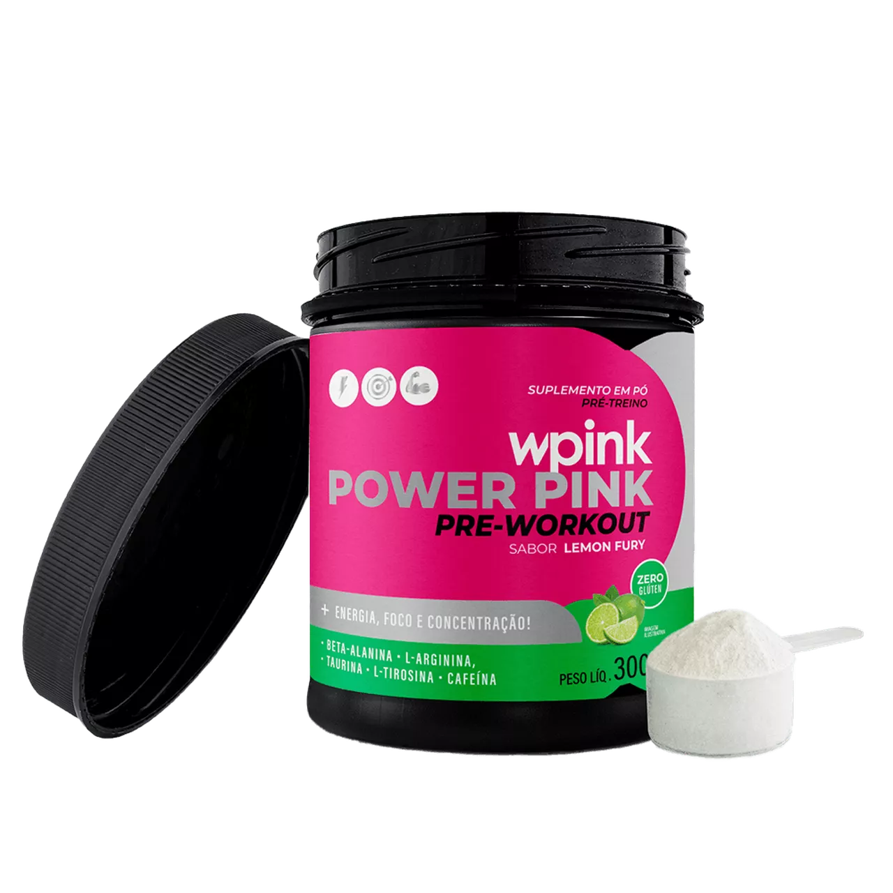 super power pink de limão - pré-treino – 300g - Imagem 4