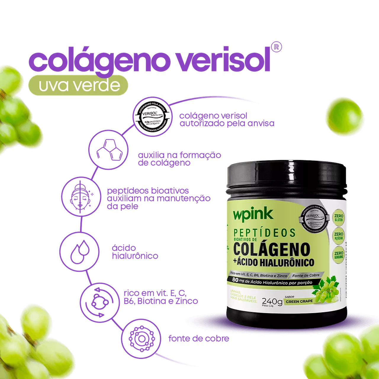 colágeno de uva verde - 240g - the supply - Imagem 2