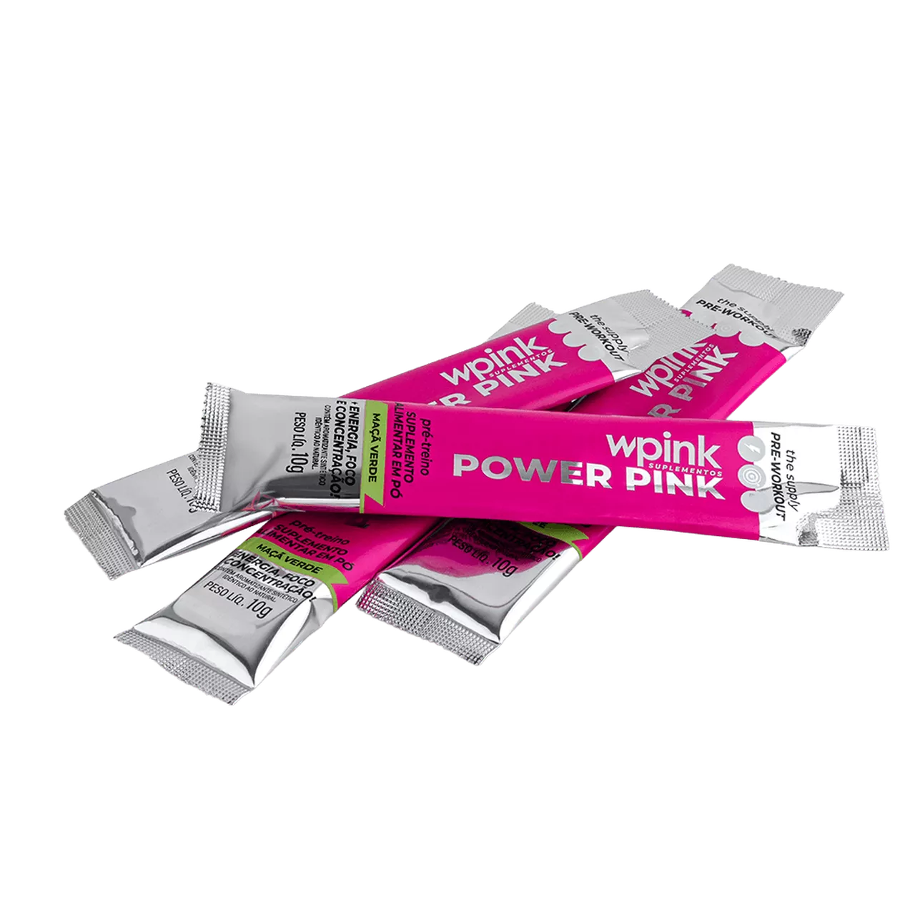 power pink de maçã verde - pré-treino – 300g - Imagem 2